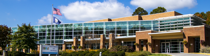 The glass and brick Southwest Virginia Higher Education building